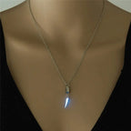 Chili Clavicle Chain Luminous Stone Metal Tooth Pendant Men and Women Personality Gift nowadaysfashion