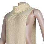 Knitted Side Split Sweater Dress Sleeveless Spring Clothes for Women Y2k Outfits Long Maxi Dresses nowadaysfashion