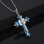 Black Rectangle Pendant Necklace Men Stainless Steel Chain Men Necklace Jewelry nowadaysfashion