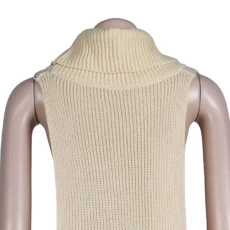 Knitted Side Split Sweater Dress Sleeveless Spring Clothes for Women Y2k Outfits Long Maxi Dresses nowadaysfashion