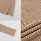 2022 Knitted Green Midi Sexy Bodycon Women Dress Spring Long Sleeve Off Shoulder Split Sweater Dresses nowadaysfashion