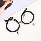 2Pcs/ Set Cartoon Magnetic Couple Bracelets with Moon Robots Pendant nowadaysfashion