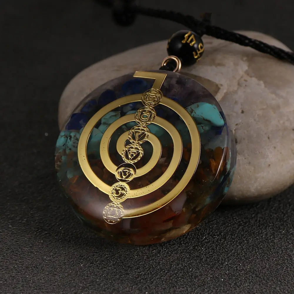 Energy Generator Orgone Amulet 7 Chakras Pendant Necklace nowadaysfashion