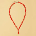 Candy Color Gummy Mini Bear Cartoon Necklace for Women Girls Birthday Jewelry Gifts nowadaysfashion