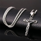 Jesus Cross Necklace for Fashion Gold color Cross Pendent with Chain Necklace Jewelry Gifts nowadaysfashion