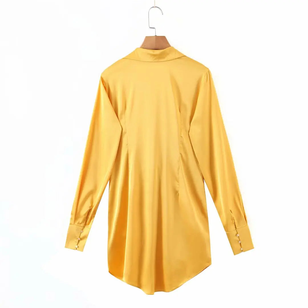 mini dress summer long sleeves women irregularity pleated vocation style loose white shirtdress nowadaysfashion