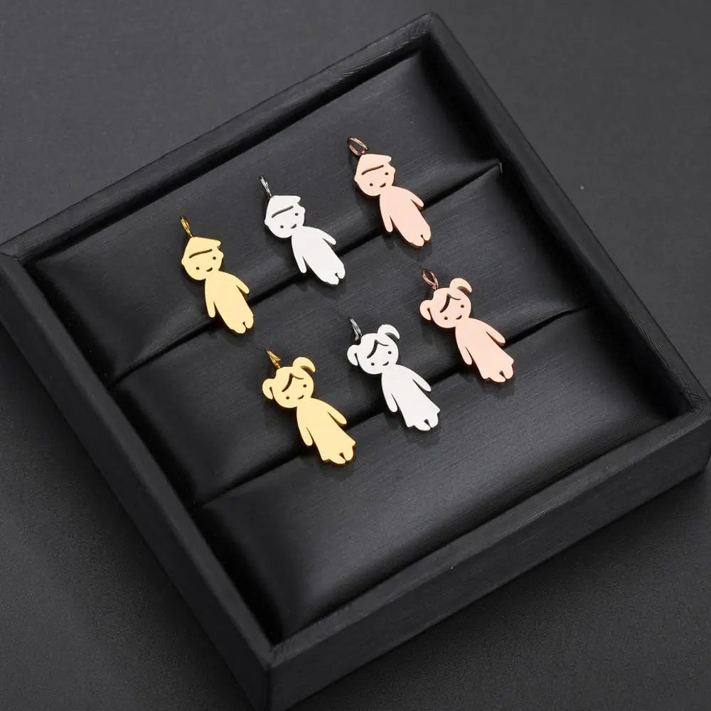 Personalized Boy Girl Kids Pendant Necklace Women Child Engraved Name Date Family Jewelry nowadaysfashion