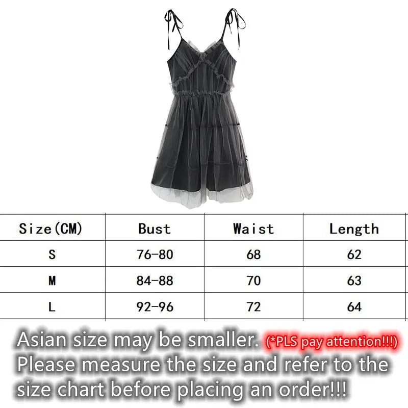 Dark Gothic Harajuku Dress Women Vintage Mesh Patchwork Lace Up High Waist Dress nowadaysfashion