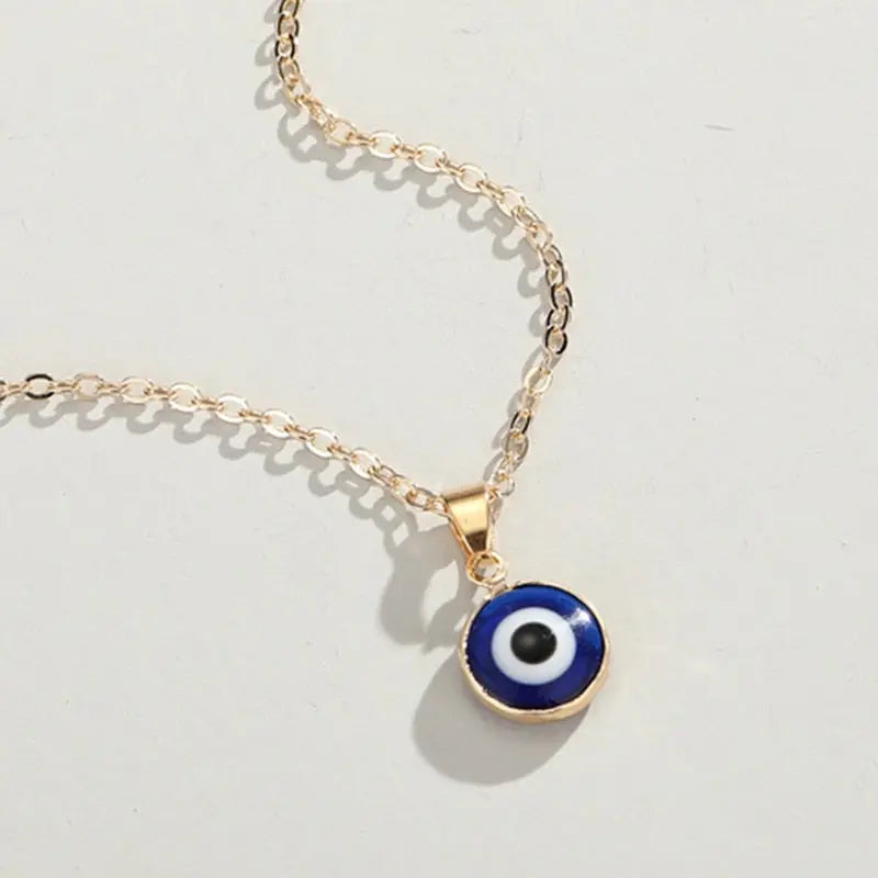Turkish Evil Eye Pendant Choker Necklace Lucky Blue Evil Eyes Clavicle Chain Necklace nowadaysfashion