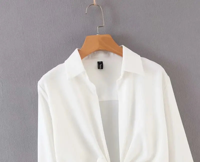 mini dress summer long sleeves women irregularity pleated vocation style loose white shirtdress nowadaysfashion