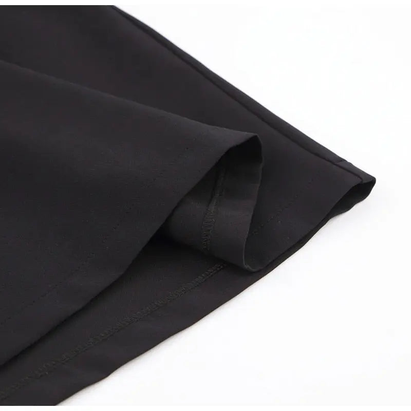 black short sleeve summer women dress 2022 Sexy V-neck solid High Street dress A-line mini Vestido nowadaysfashion