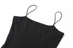 Backless Strap Split Dress Women Elastic Long Dresses Sleeveless Camisole Dress nowadaysfashion