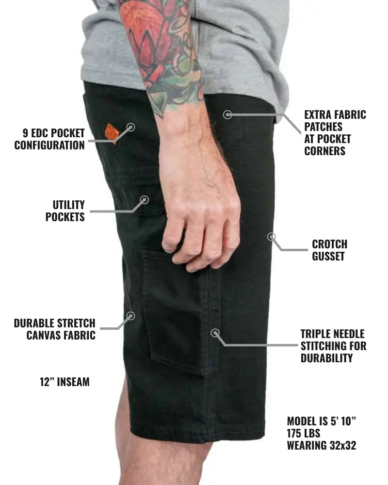 Havok Shorts 12" - Black Off The Grid Surplus