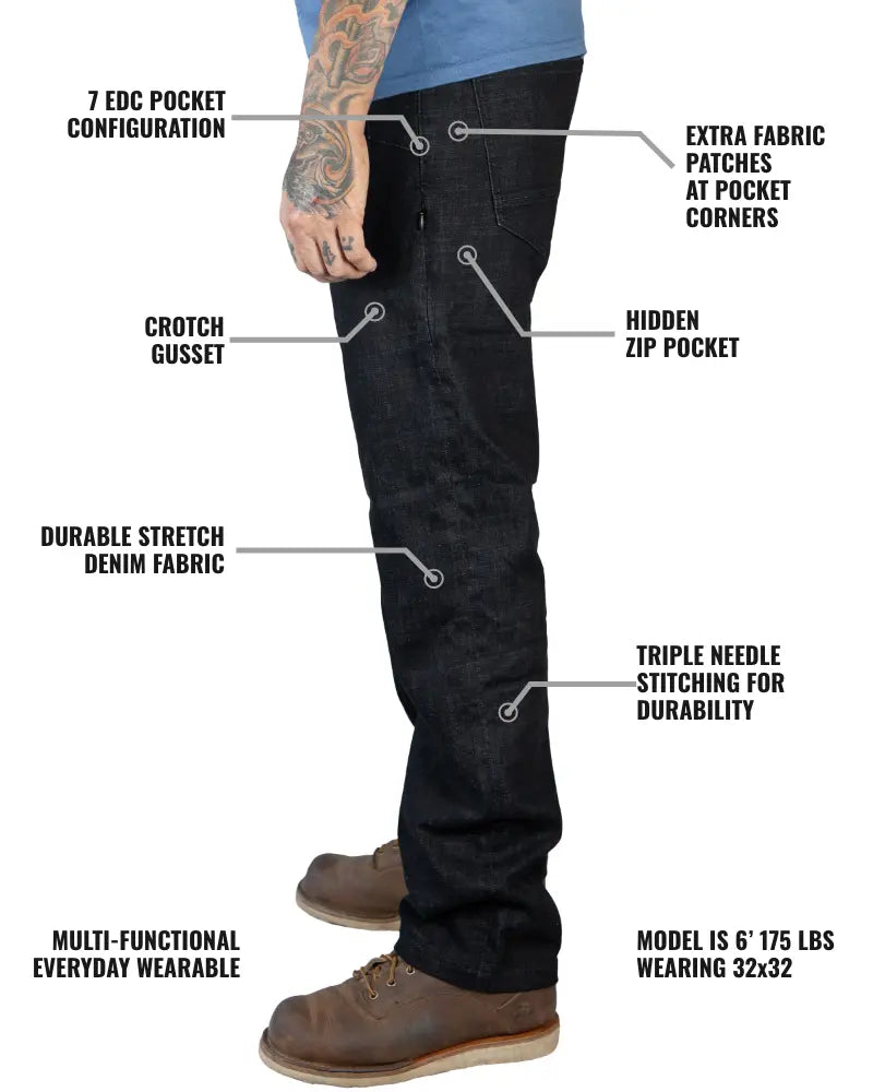 Hideout Denim Standard Fit - Black Off The Grid Surplus
