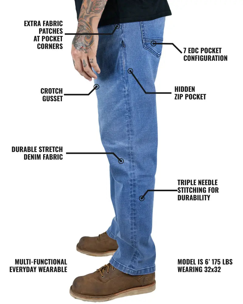 Hideout Denim Standard Fit - Vintage Wash Off The Grid Surplus