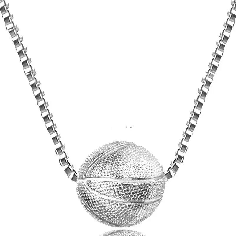 Basketball Necklace Choker Gold Silver Color Ball Shaped Pendant Sports Hip Hop Punk Jewelry nowadaysfashion