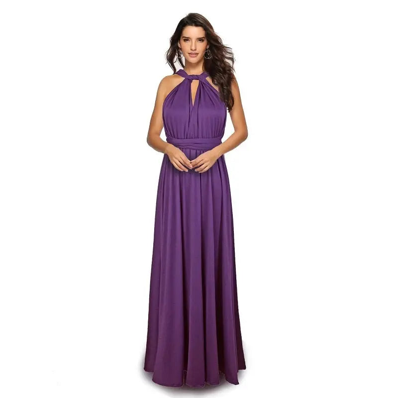Sexy Women Multiway Wrap Convertible Boho Maxi Club Red Dress Bandage Long Dress nowadaysfashion
