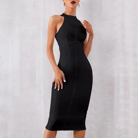2022 New Summer White Women Bodycon Bandage Dress Elegant Tank Sexy Sleeveless Dresses nowadaysfashion
