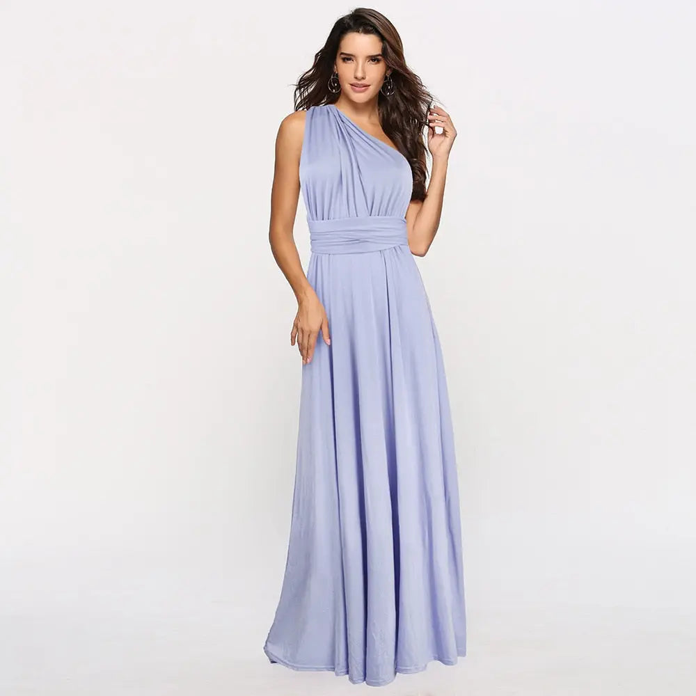 Sexy Women Multiway Wrap Convertible Boho Maxi Club Red Dress Bandage Long Dress nowadaysfashion