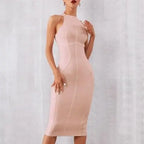 2022 New Summer White Women Bodycon Bandage Dress Elegant Tank Sexy Sleeveless Dresses nowadaysfashion