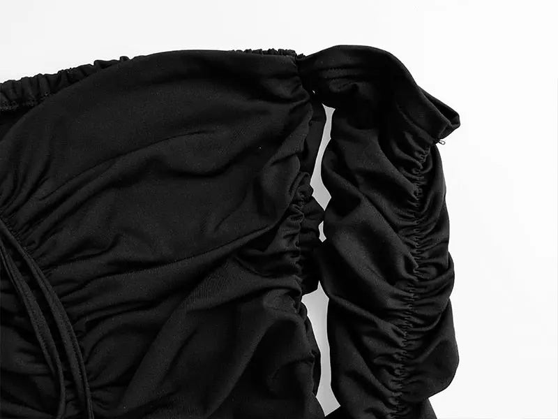 Women Spring Autumn Bandage Dress Women Sexy Off Shoulder Long Sleeve Slim Elastic Bodycon Vestidos nowadaysfashion