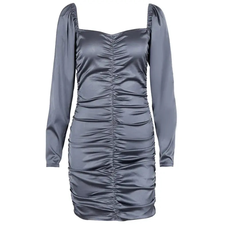 Off Shoulder Long Sleeve Elegant Lady Mini Dress Bodycon Birthday Sexy Clothes nowadaysfashion