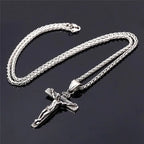 Jesus Cross Necklace for Fashion Gold color Cross Pendent with Chain Necklace Jewelry Gifts nowadaysfashion