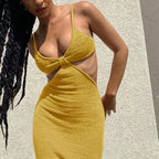 Strap Sexy Backless Maxi Dress Summer Holiday Women Dresses Hollow Out Dress Sundress nowadaysfashion