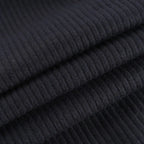 Bodycon Ribbed Dress Stand Collar Zipper Deep V-neck Solid Stretch Mini Vestido nowadaysfashion