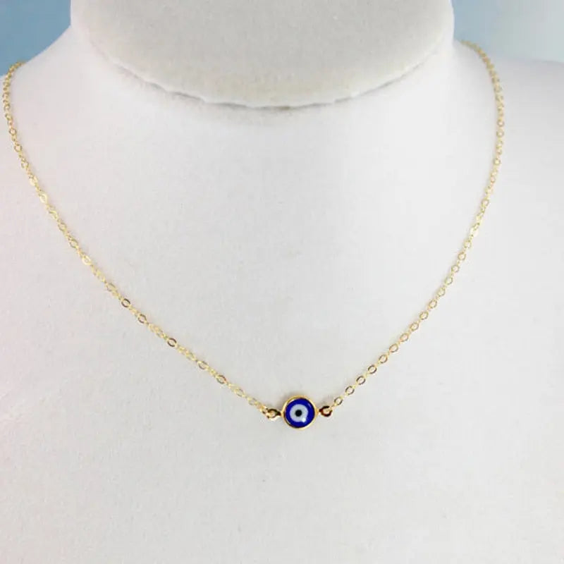 Turkish Evil Eye Pendant Choker Necklace Lucky Blue Evil Eyes Clavicle Chain Necklace nowadaysfashion