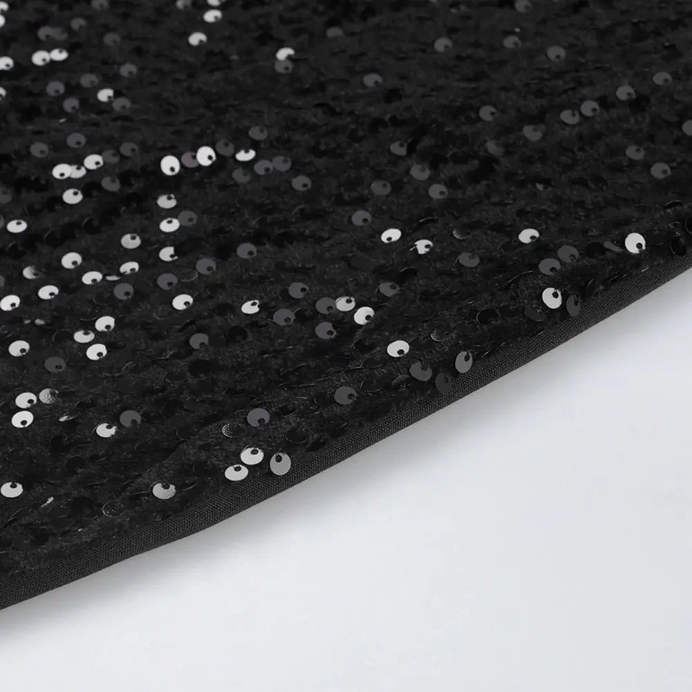 Elegant Sequin Evening Party Dresses 2022 Spring Mesh Patchwork Casual Midi Dress nowadaysfashion