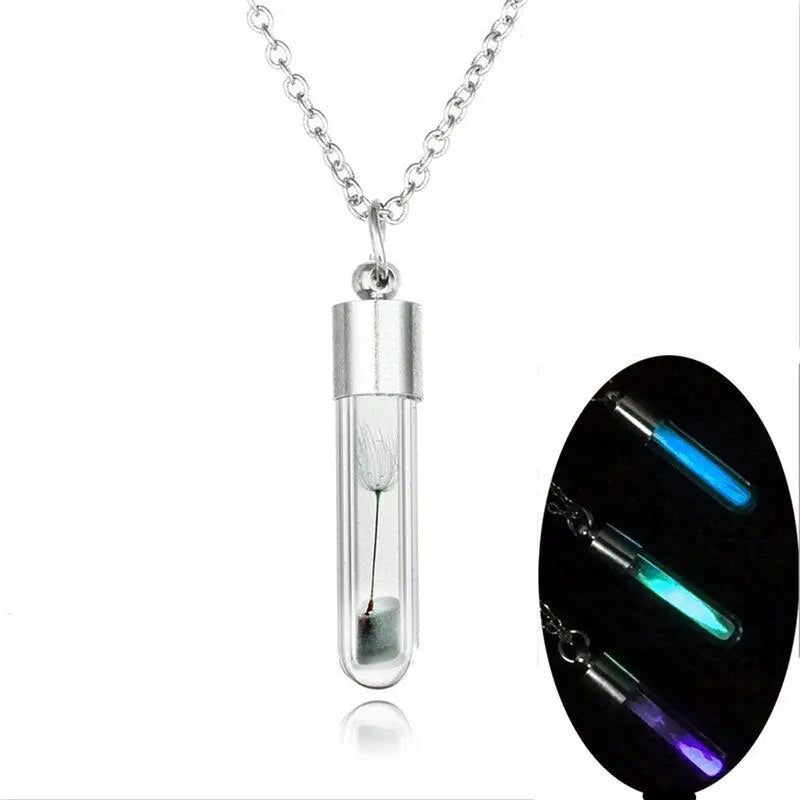 Chili Clavicle Chain Luminous Stone Metal Tooth Pendant Men and Women Personality Gift nowadaysfashion