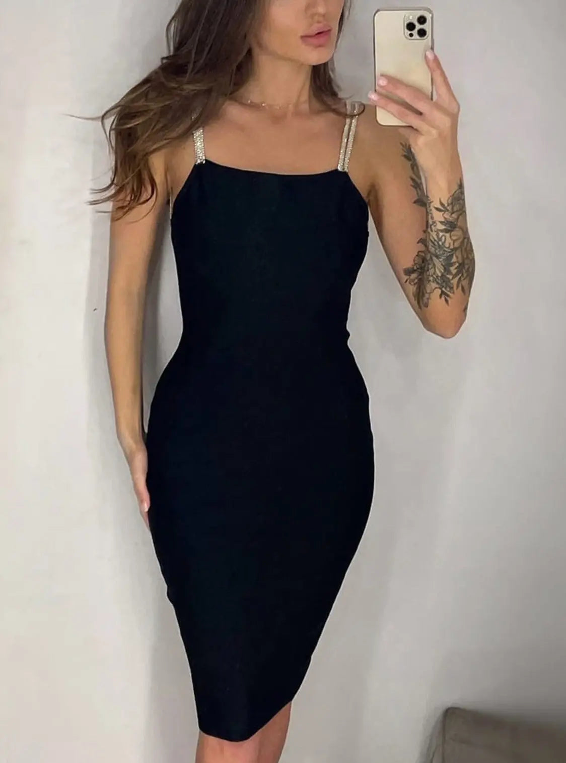 Summer Spaghetti Strap Backless Bandage Dress For Women 2022 Sexy Diamonds Celebrity Evening Dresses nowadaysfashion