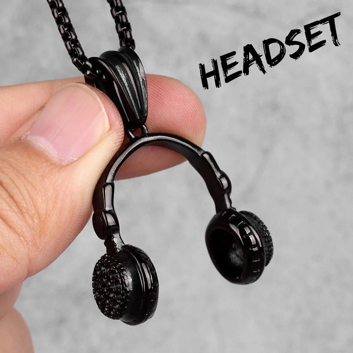 Headset Earphone Gold Mens Long Necklaces Pendants Chain Hip Hop for Boy Male Creativity Gift nowadaysfashion