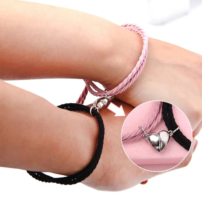 2Pcs Couple Matching Bracelet Magnetic Distance Bracelet nowadaysfashion