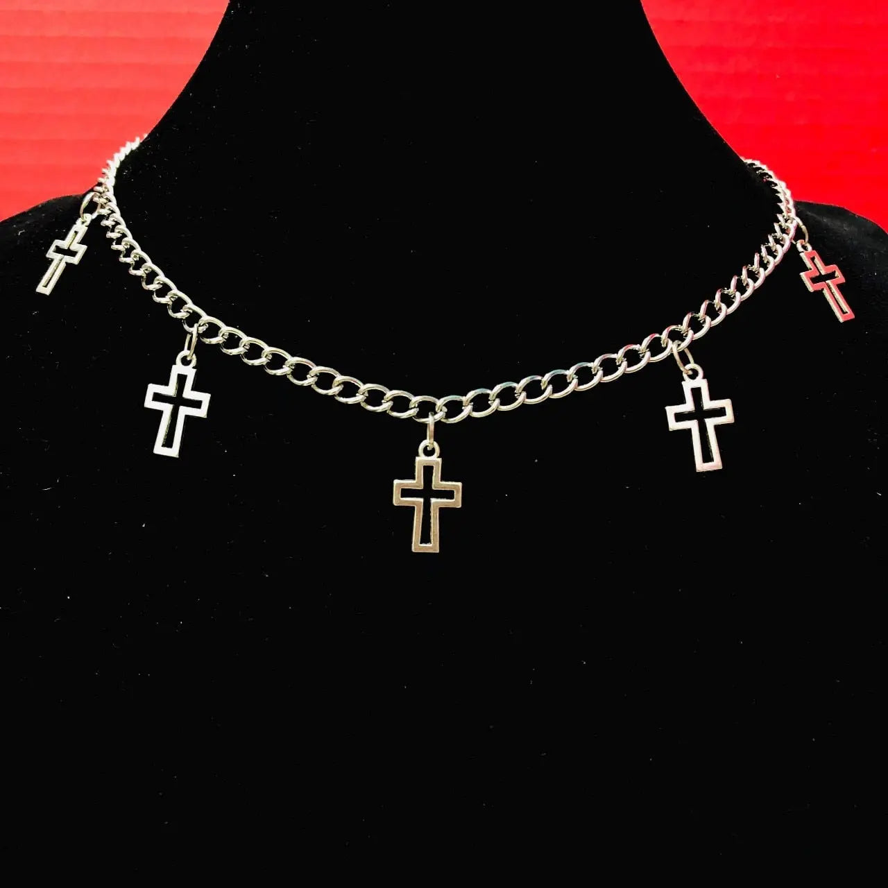Goth Streetwear Necklaces Grunge Cross Pendants Neck Chain Indie Jewelry nowadaysfashion