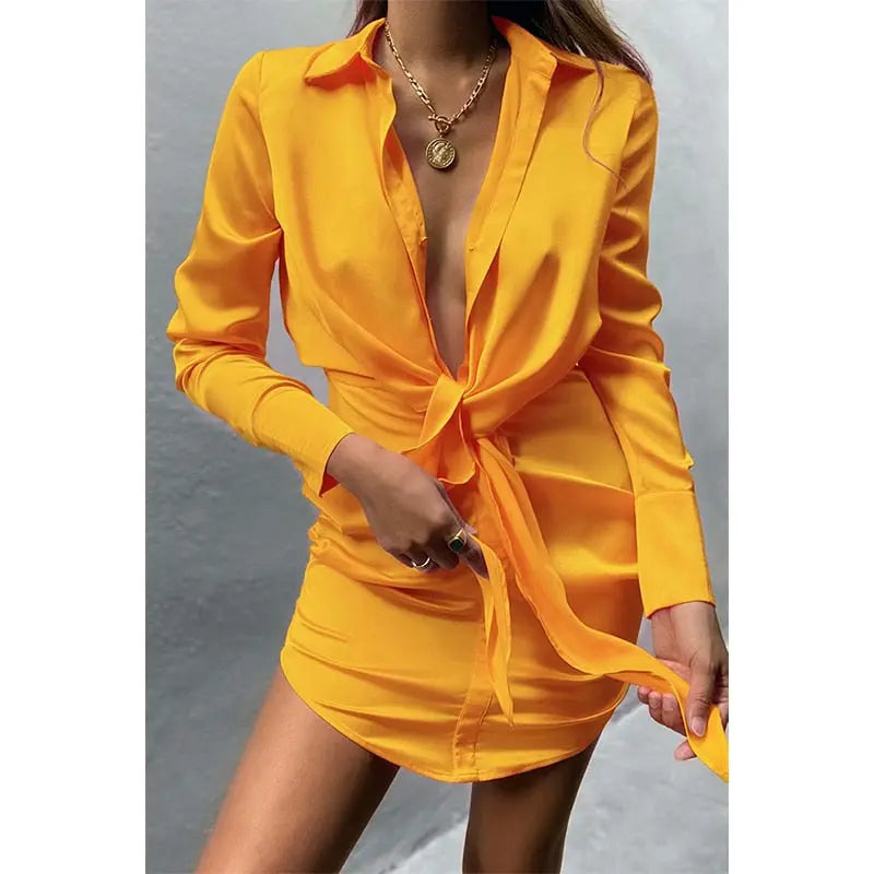 mini dress summer long sleeves women irregularity pleated vocation style loose white shirtdress nowadaysfashion