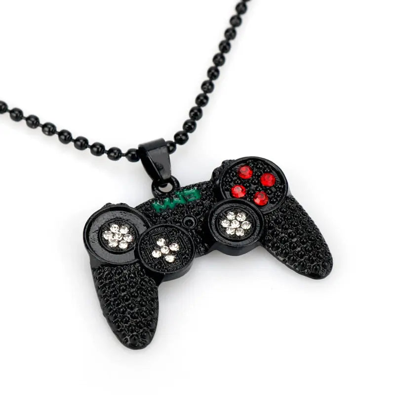 Rhinestones Handle Necklaces gamepad Necklaces for Women Men Game Controller Pendant nowadaysfashion