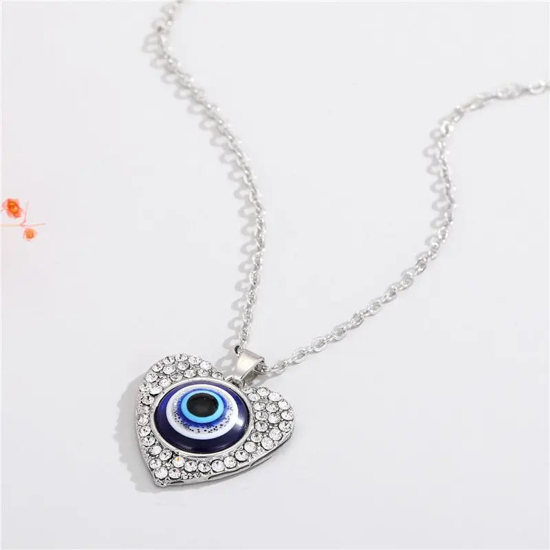 Turkish Evil Eye Pendant Choker Necklace Lucky Blue Evil Eyes Clavicle Chain Necklace nowadaysfashion