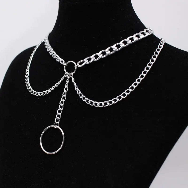 Goth Streetwear Necklaces Grunge Cross Pendants Neck Chain Indie Jewelry nowadaysfashion