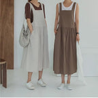 Spring and Summer Sleeveless Robe Dress Ladies Dress Plus Size XL- 5XL Cotton Linen Wome nowadaysfashion