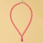 Candy Color Gummy Mini Bear Cartoon Necklace for Women Girls Birthday Jewelry Gifts nowadaysfashion