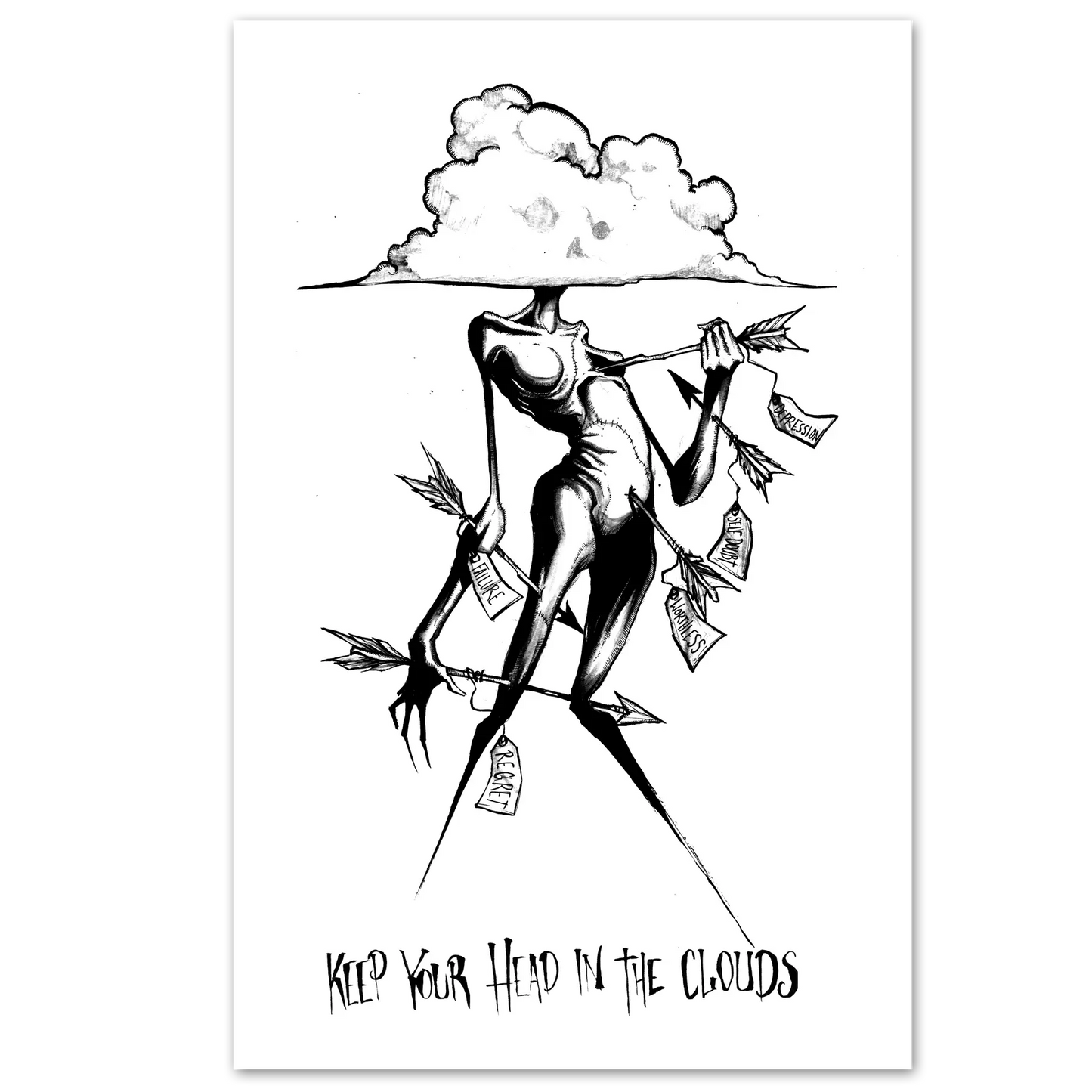 Head in the Clouds Print Any Means Necessary Clothing