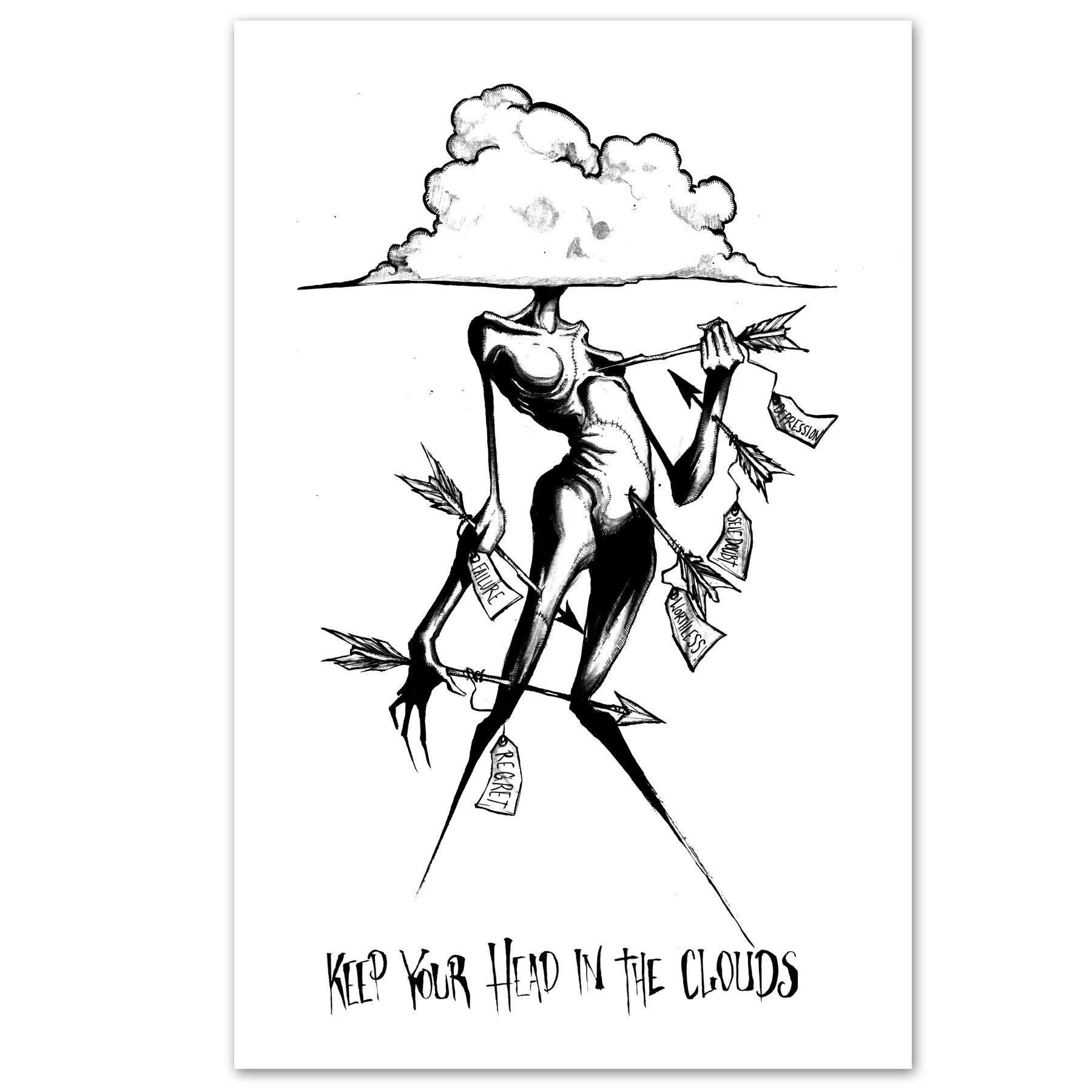 Head in the Clouds Print Any Means Necessary Clothing