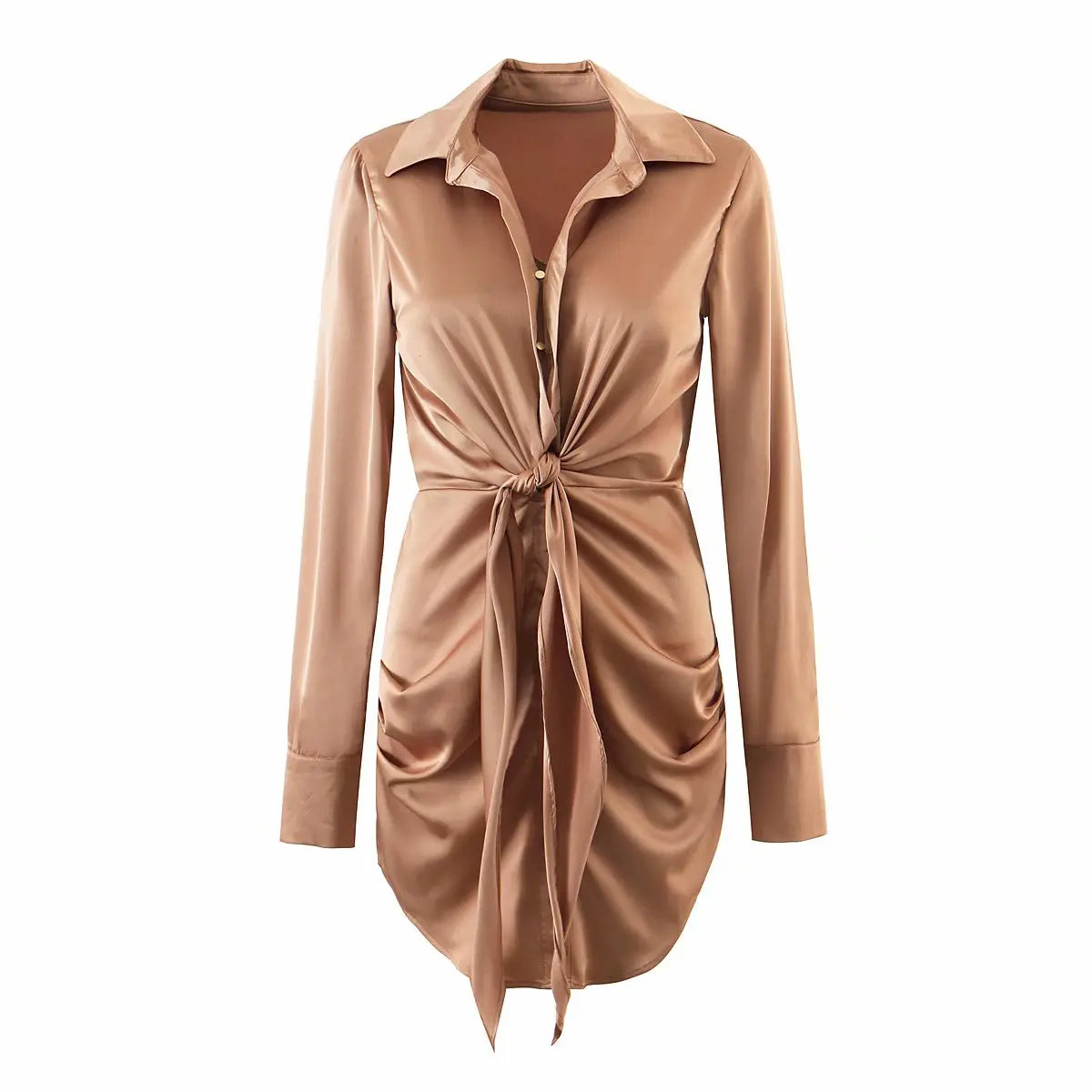 mini dress summer long sleeves women irregularity pleated vocation style loose white shirtdress nowadaysfashion