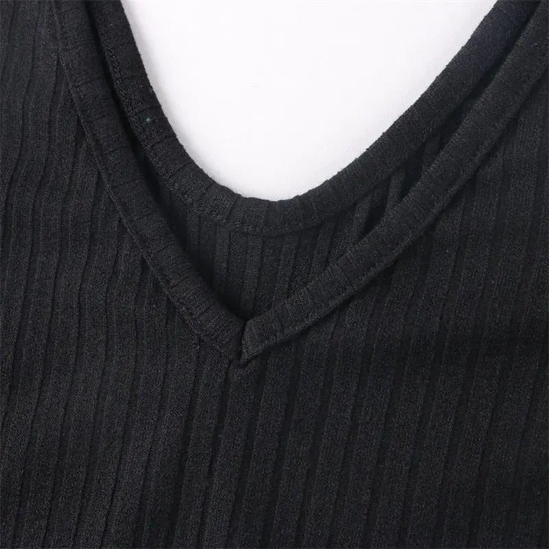 Sexy Bodycon Midi Woman Dress Knitted Long Sleeve V Neck Party Elegant Robe Women's Dresses nowadaysfashion