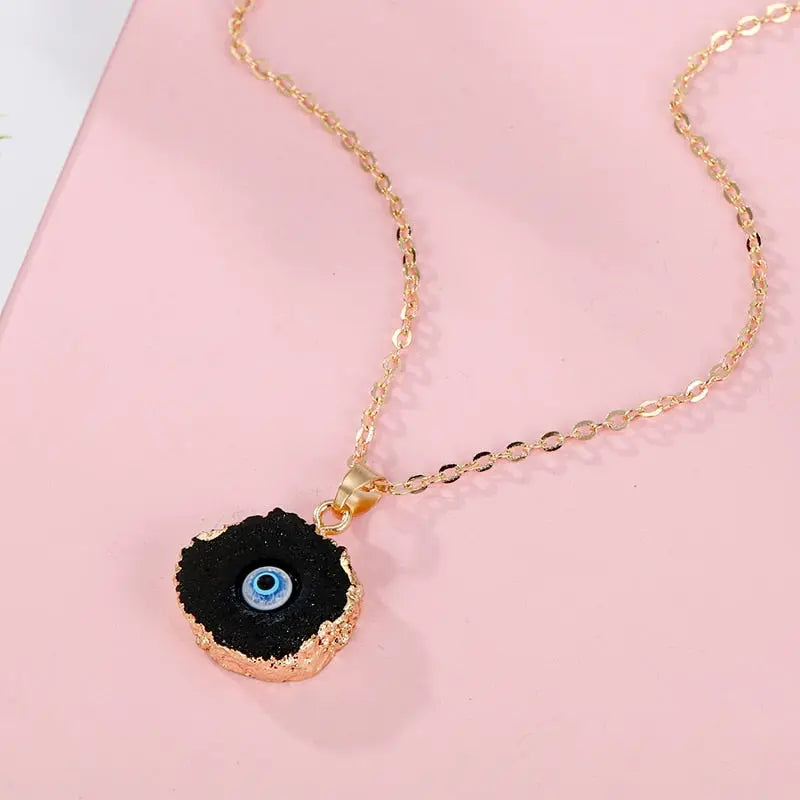 Turkish Evil Eye Pendant Choker Necklace Lucky Blue Evil Eyes Clavicle Chain Necklace nowadaysfashion