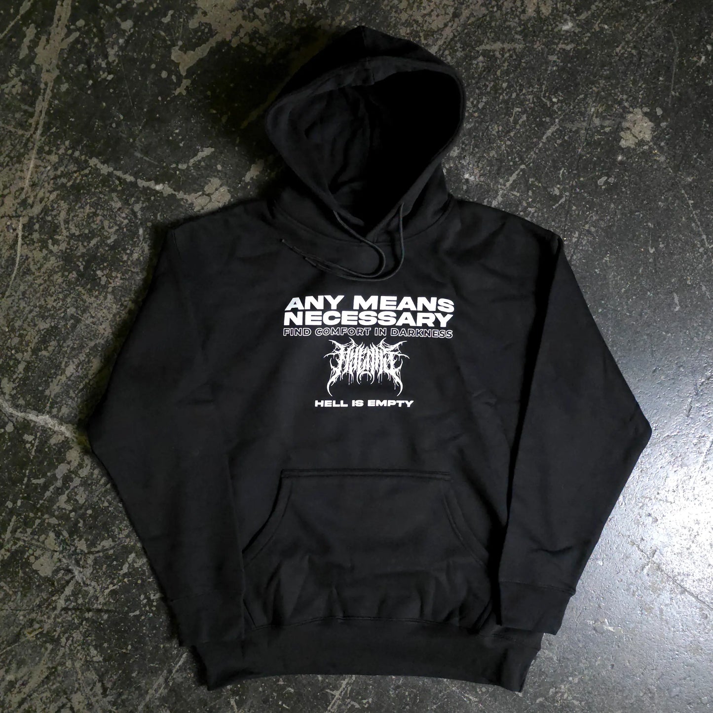 Hell is Empty Pullover Hoodie Any Means Necessary Clothing