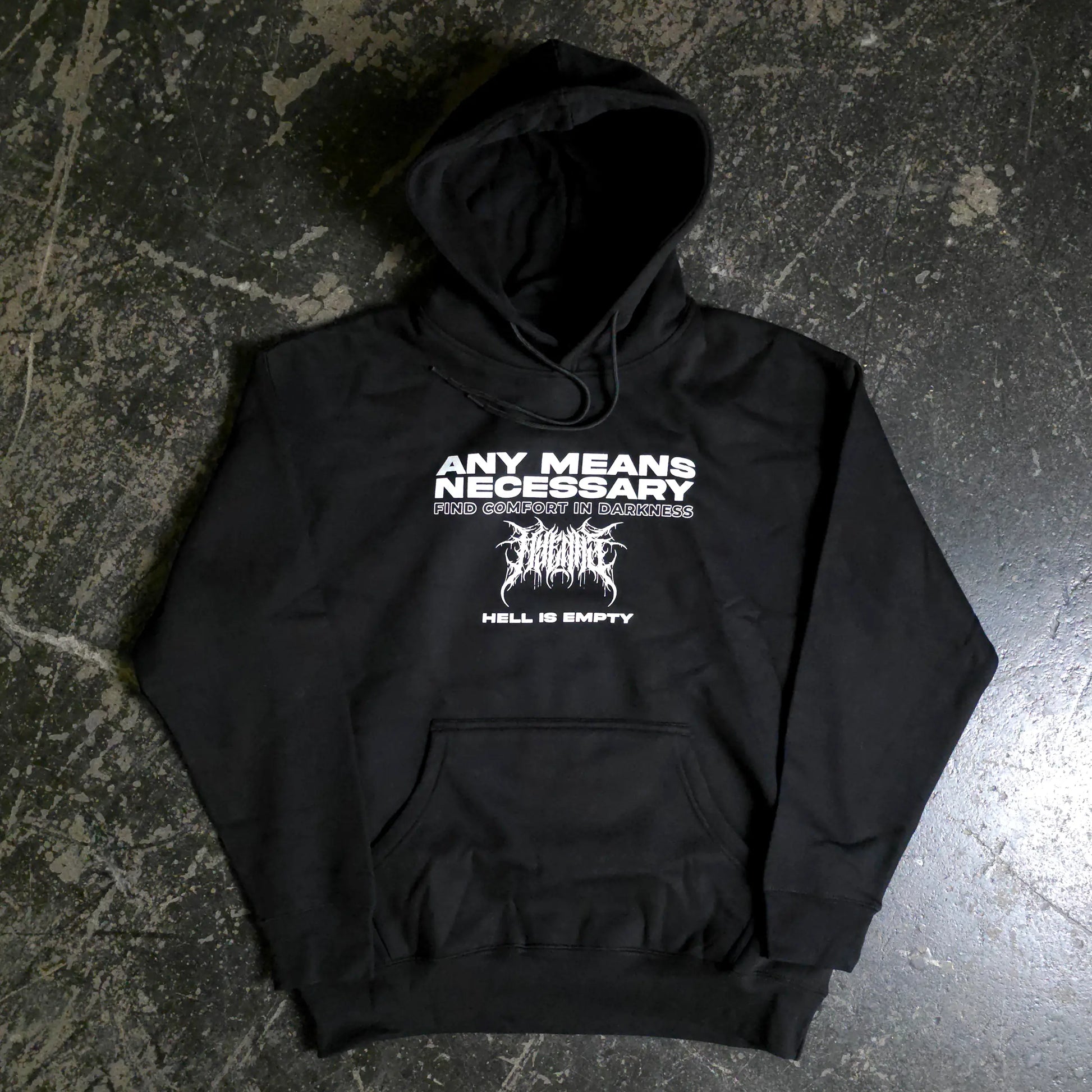 Hell is Empty Pullover Hoodie Any Means Necessary Clothing