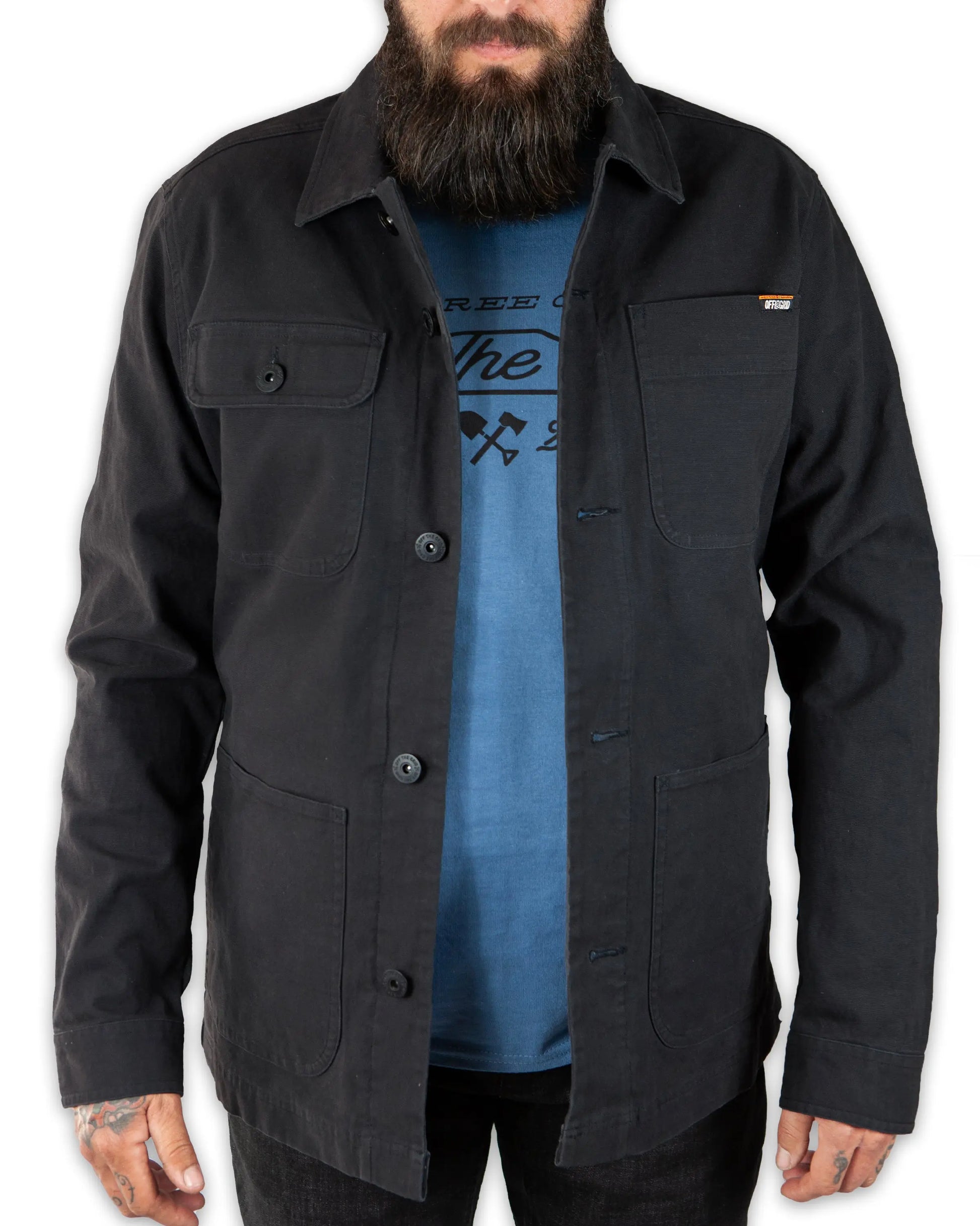 Heston Chore Coat - Black Off The Grid Surplus